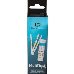 BLUE CORAL Bandelettes de test d'eau 6 en 1, AQUA DELLA Multi test - 50 unités