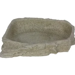 REPTILE PLANET Bassin ou mangeoire pour terrarium coloris gris Stone Age Serie Dish L - 17,5 x 3,5 x 14 cm