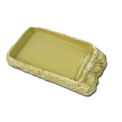 REPTILE PLANET Bassin ou mangeoire pour tortue terrestre coloris beige Tortoise Dish - Taille M 16 x 10 x 2 cm