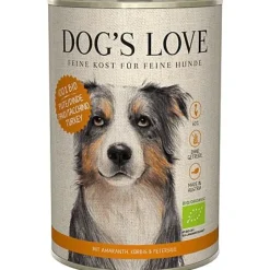 DOG'S LOVE Boîte bio à la dinde pour chien, 400 g