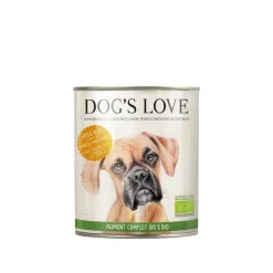 DOG'S LOVE Boîte bio à la dinde pour chien, 200 g