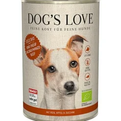 DOG'S LOVE Boîte bio au bœuf pour chien, 400 g