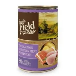 SAM'S FIELD Boîte de pâtée pour chien au saumon et au poulet - 400 g