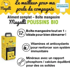 MAGALLI Boîte mangeoire Bio pour poussins 1,5 kg