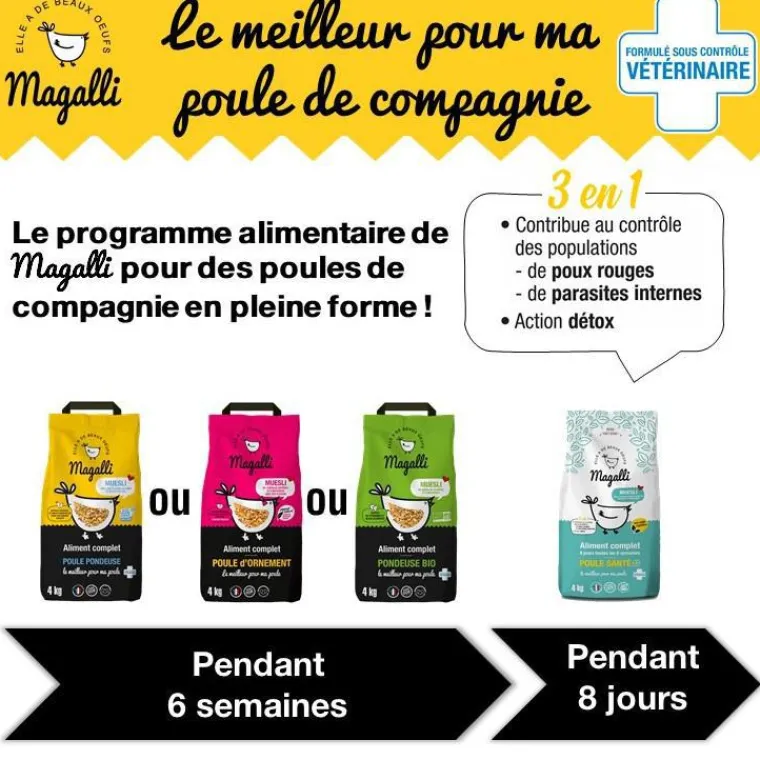 MAGALLI Boîte mangeoire Bio pour poussins 1,5 kg