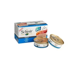 SCHESIR Boîte pour chat Thon + bouillon 6 x 50 g