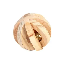BUBIMEX Boule en bois avec clochette pour rongeur Ø6 cm