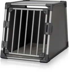 TRIXIE Box de transport pour chien en aluminium coloris gris graphite - 61 x 65 x 86 cm