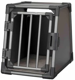 TRIXIE Box de transport pour chien en aluminium coloris gris graphite - 48 x 56 x 61 cm