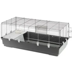 FERPLAST Cage à lapin rectangulaire Rabbit 120 - 118 x 59 x 52 cm