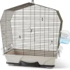SAVIC Cage à oiseaux exotiques et canaris coloris marron Mary 50 avec fils cuivrés – 71,5 x 38,5 x 73,5 cm