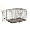 NEW CONCEPT INT Cage d'éduaction noire pour chien et chiot avec 2 portes - 106 x 71 x 76 cm