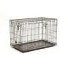 NEW CONCEPT INT Cage d'éducation noire pour chien et chiot à 2 portes - 91 x 58 x 63 cm