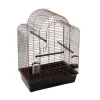 FLAMINGO Cage ouverte pour perruche coloris noir et cuivre Édith – 54 x 34 x 74,5 cm