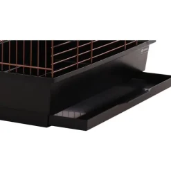 FLAMINGO Cage ouverte pour perruche coloris noir et cuivre Édith – 54 x 34 x 74,5 cm