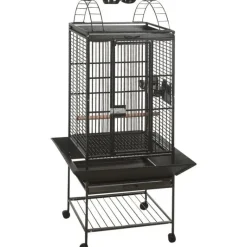 FLAMINGO Cage perroquet pico anthracite coloris gris en acier galvanisé - 83 x 78 x 164 cm