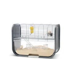 SAVIC Cage pour gerbille coloris gris Lugano - 60 x 29 x 44 cm