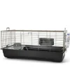 SAVIC Cage pour lapin ou cochon d'Inde coloris gris foncé Nero 3 Deluxe Happy Planet - 100 x 50 x 45 cm