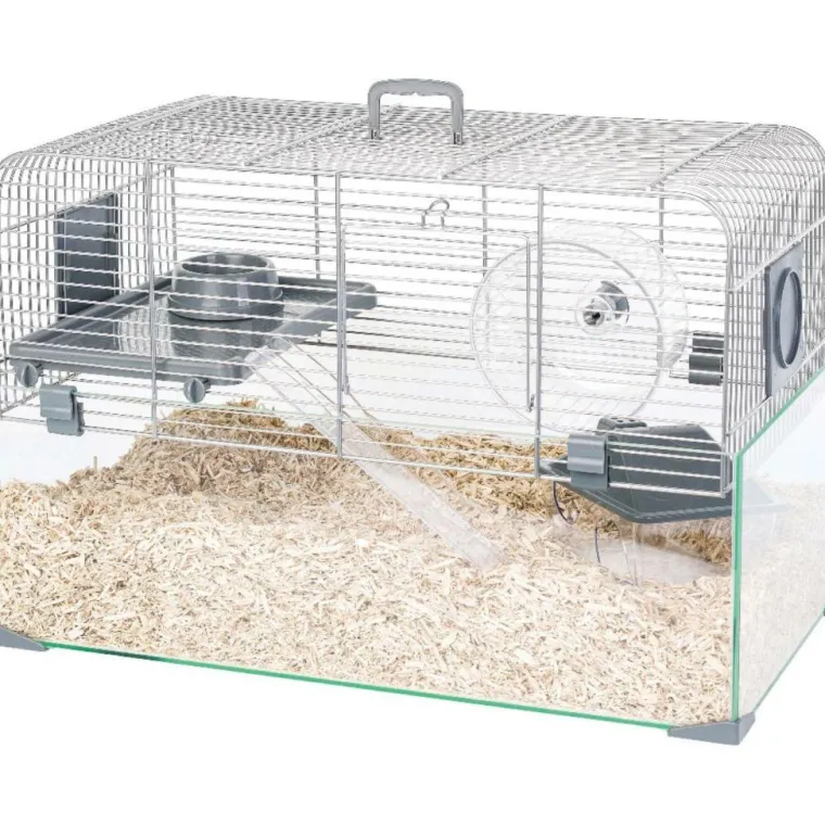ZOLUX Cage pour rongeur coloris gris Panas Colour 50 – 52 x 29 x 35 cm