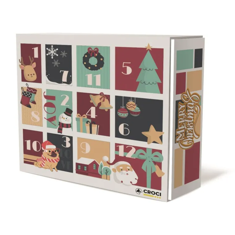 CROCI Calendrier de l'Avent pour chien avec jouets de Noël - x 12