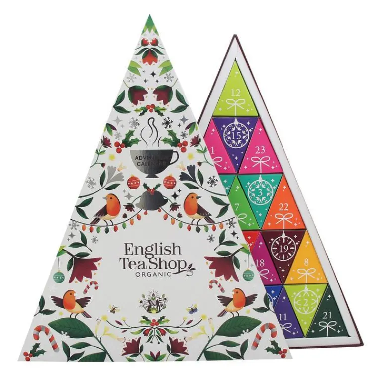 ENGLISH TEA SHOP Calendrier de l'Avent triangle de thés et infusions bio - 25 sachets