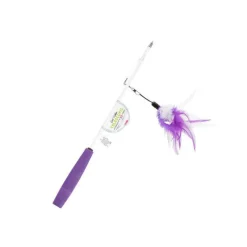 EBI Canne à pêche télescopique pour chat mauve
