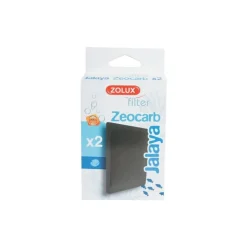 ZOLUX Cartouche x 2 charbon + zéolithe pour filtre Jalaya 7,4x1,5x10,8 cm