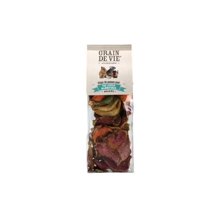 GRAIN DE VIE Chips de pomme pour petits mammifères - 90 g