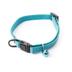 MARTIN SELLIER Collier chat réglable turquoise 20/30x1 cm