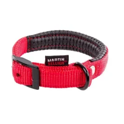 MARTIN SELLIER Collier droit Confort pour chien coloris rouge - 1,6x35 cm