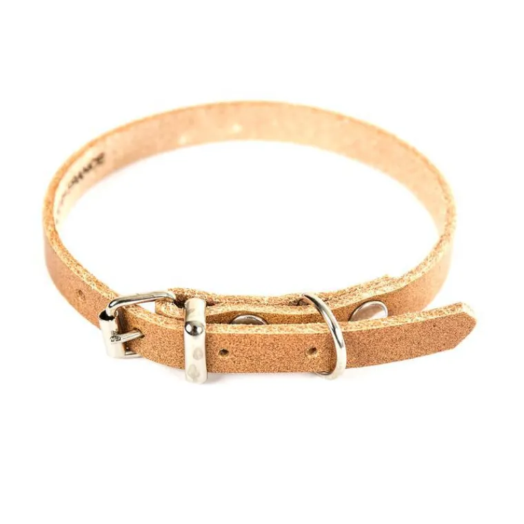 MARTIN SELLIER Collier en cuir naturel pour chien 1,6x40 cm