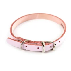 MARTIN SELLIER Collier en cuir rose pour chien 1,2x33 cm