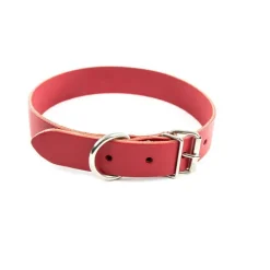 MARTIN SELLIER Collier en cuir rouge pour chien 1,6x40 cm