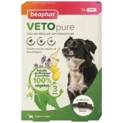 BEAPHAR Collier insectifuge marron pour chien Vetopure