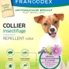 FRANCODEX Collier insectifuge pour chiot et petit chien coloris blanc - Ø 35 cm