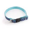 MARTIN SELLIER Collier pour chat bleu à pois blancs
