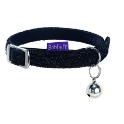 BOBBY Collier pour chat Disco noir - taille XS