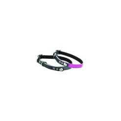BOBBY Collier pour chat en cuir coloris gris porte-adresse