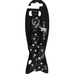 WOUAPY Collier pour chat en nylon coloris noir avec nœud - Taille unique