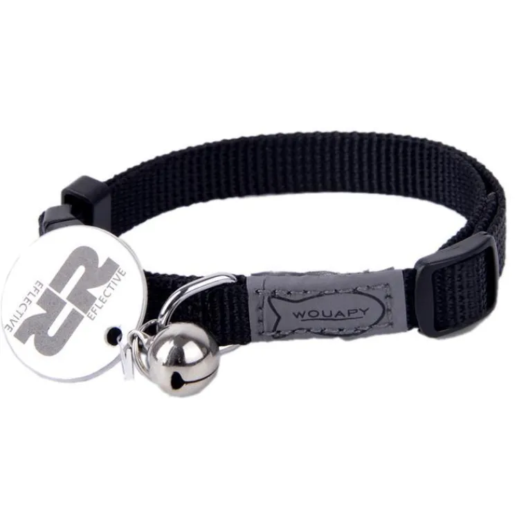 WOUAPY Collier pour chat en nylon coloris noir Basic Line - Taille unique