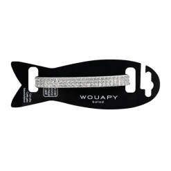 WOUAPY Collier pour chat en simili cuir coloris argent Diam's - Taille unique