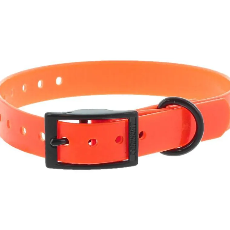CANIHUNT Collier pour chien en polyuréthane coloris orange boucle double Xtreme - 1,9 x 0,25 x 45 cm