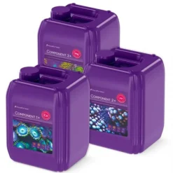 BLUE CORAL Composants aquariophiles 1+, 2+, 3+ bio AQUAFOREST - lot de 3 x 5L
