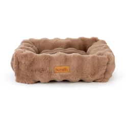 SCRUFFS Corbeille pour chien Alpine coloris marron en tissu Taille M - 60 x 50 cm