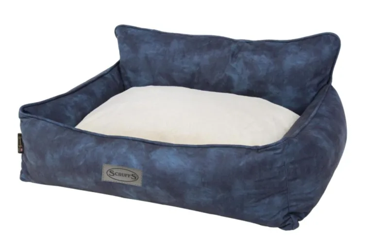 SCRUFFS Corbeille pour chien bleu Kensington – Taille M