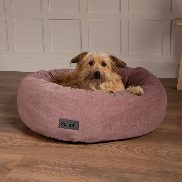 SCRUFFS Corbeille pour chien coloris rose Oslo Donut – Taille L
