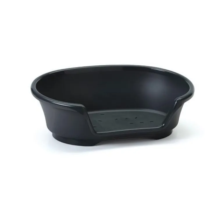 SAVIC Corbeille pour chien en plastique noir modèle Cosy Air 55 cm (fond du panier) - 66 x 35 x 21 cm