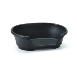 SAVIC Corbeille pour chien en plastique noir modèle Cosy Air 90 cm (fond du panier) - 104 x 70 x 30 cm