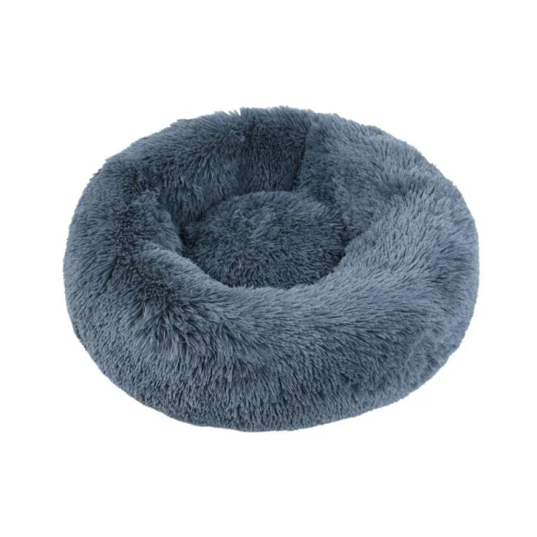 WOUAPY Corbeille ronde moelleuse en peluche grise - 60 cm