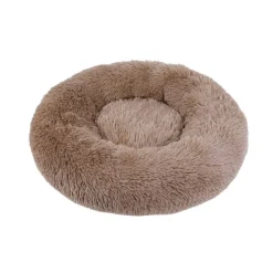 WOUAPY Corbeille ronde moelleuse beige pour chien et chat - 60 cm